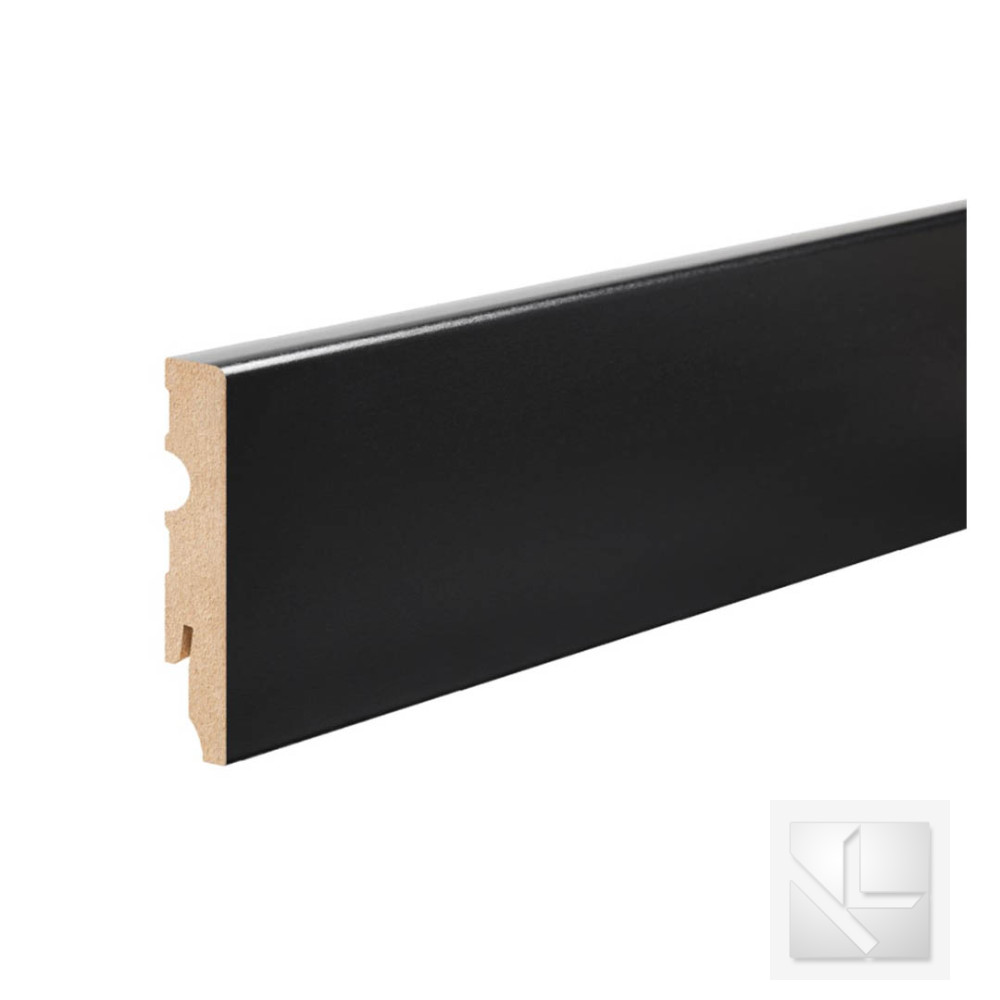 Плiнтус МДФ Cezar Black 9005 80мм